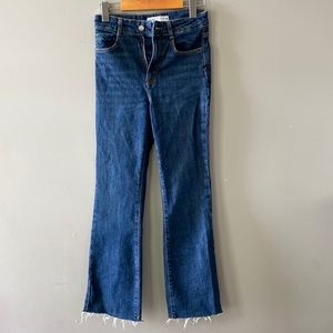 Zara High Rise Crop Flare Size 2